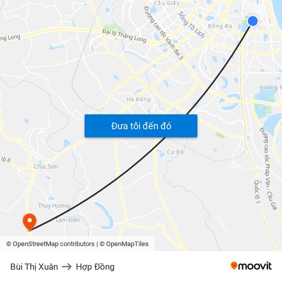 Bùi Thị Xuân to Hợp Đồng map