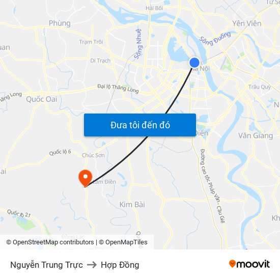 Nguyễn Trung Trực to Hợp Đồng map