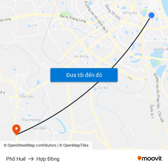Phố Huế to Hợp Đồng map