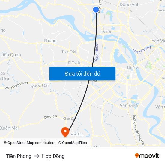 Tiền Phong to Hợp Đồng map