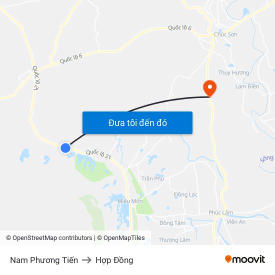 Nam Phương Tiến to Hợp Đồng map