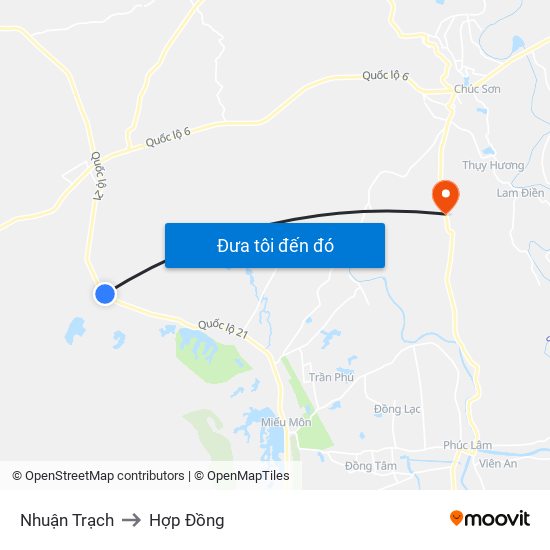 Nhuận Trạch to Hợp Đồng map