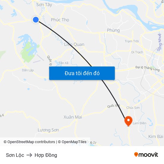 Sơn Lộc to Hợp Đồng map