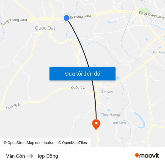 Vân Côn to Hợp Đồng map