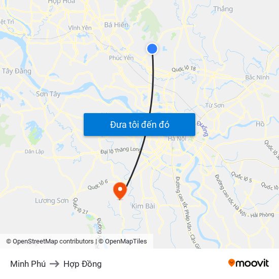 Minh Phú to Hợp Đồng map