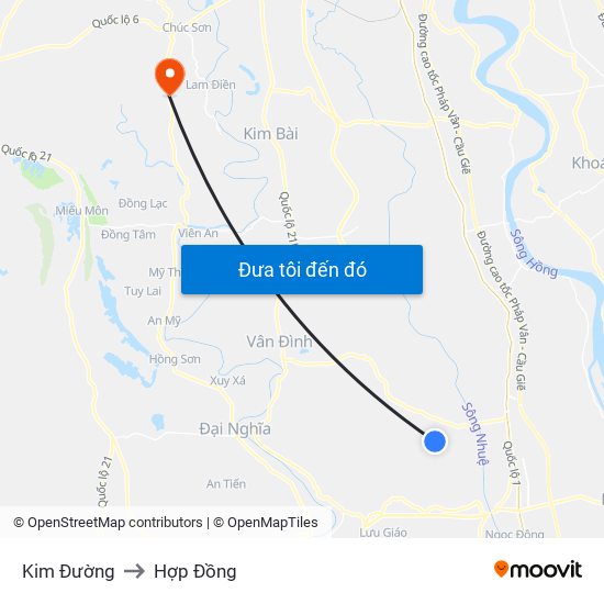 Kim Đường to Hợp Đồng map