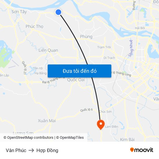 Vân Phúc to Hợp Đồng map