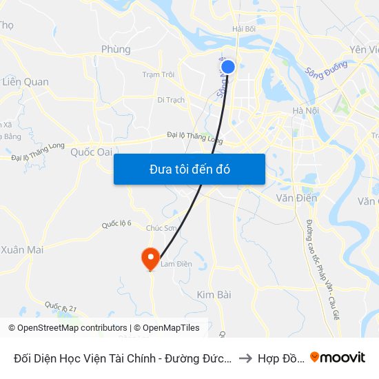 Đối Diện Học Viện Tài Chính - Đường Đức Thắng to Hợp Đồng map