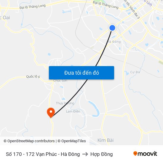 Số 170 - 172 Vạn Phúc - Hà Đông to Hợp Đồng map