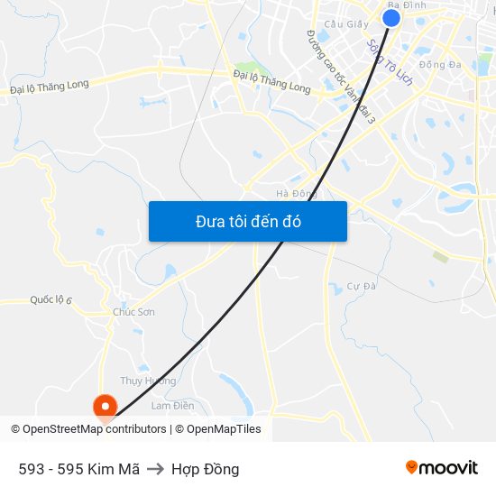 593 - 595 Kim Mã to Hợp Đồng map