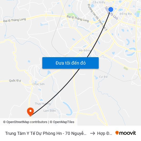 Trung Tâm Y Tế Dự Phòng Hn - 70 Nguyễn Chí Thanh to Hợp Đồng map