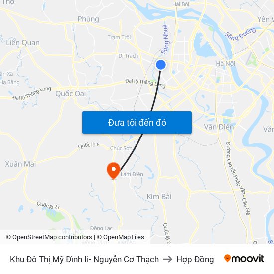 Khu Đô Thị Mỹ Đình Ii- Nguyễn Cơ Thạch to Hợp Đồng map