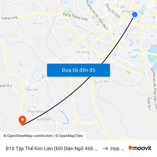 B10 Tập Thể Kim Liên (Đối Diện Ngõ 46b Phạm Ngọc Thạch) to Hợp Đồng map