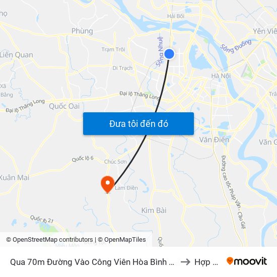 Qua 70m Đường Vào Công Viên Hòa Bình - Phạm Văn Đồng to Hợp Đồng map