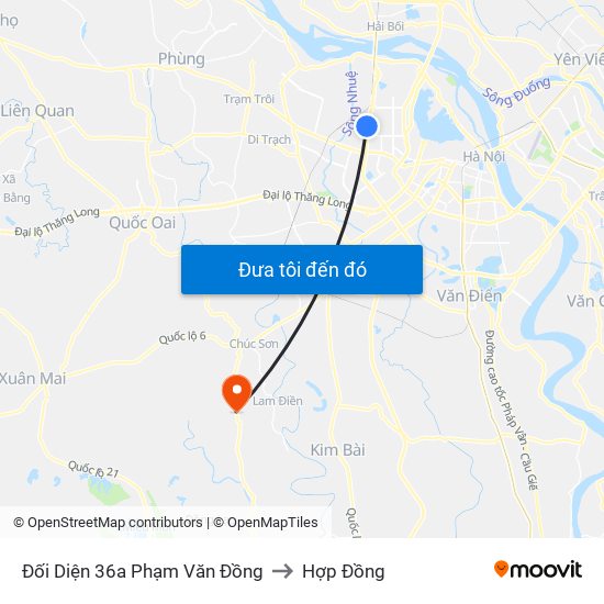 Đối Diện 36a Phạm Văn Đồng to Hợp Đồng map