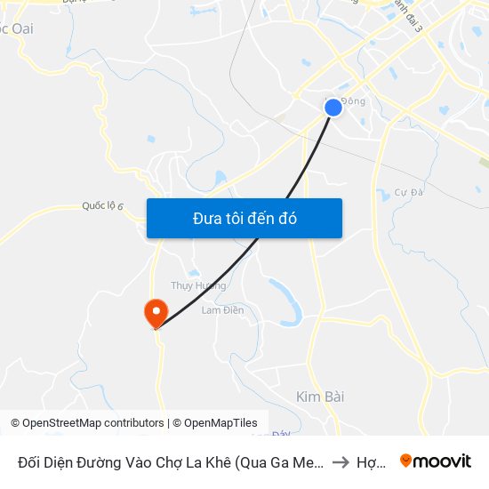 Đối Diện Đường Vào Chợ La Khê (Qua Ga Metro La Khê) - 405 Quang Trung (Hà Đông) to Hợp Đồng map