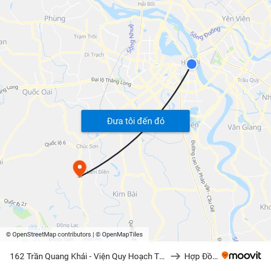162 Trần Quang Khải - Viện Quy Hoạch Thủy Lợi to Hợp Đồng map