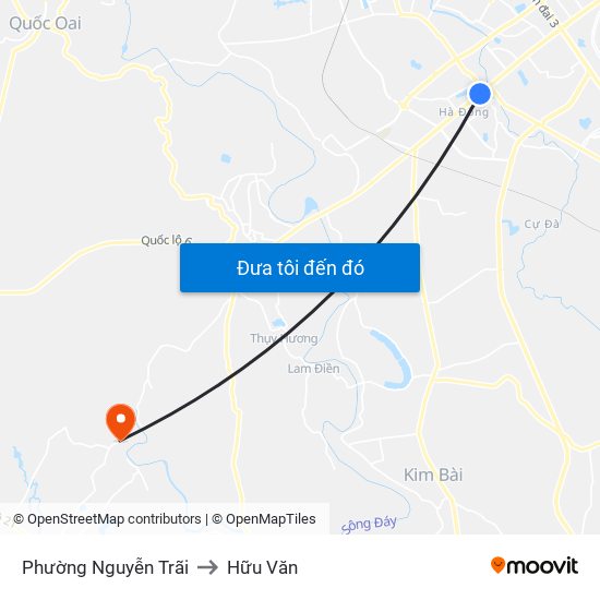 Phường Nguyễn Trãi to Hữu Văn map