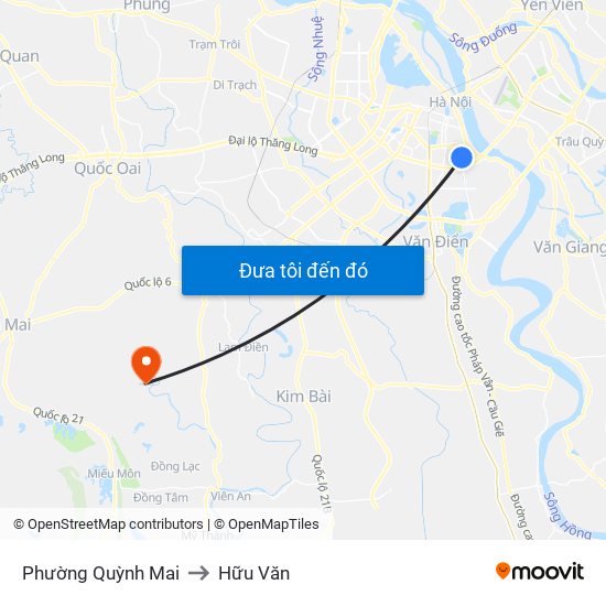 Phường Quỳnh Mai to Hữu Văn map