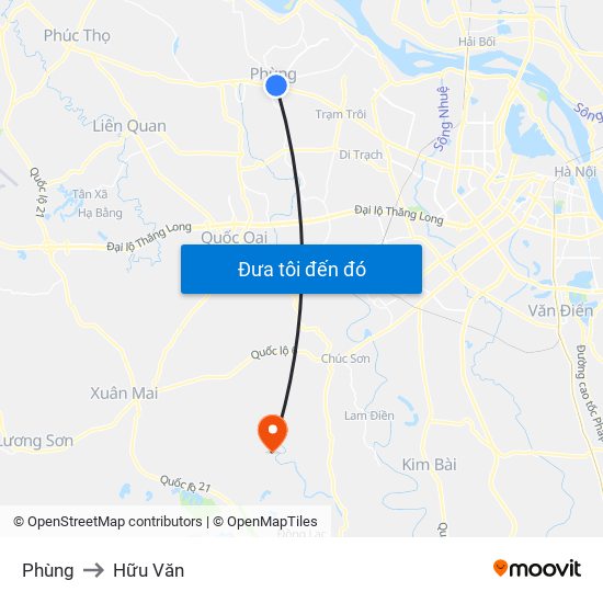 Phùng to Hữu Văn map