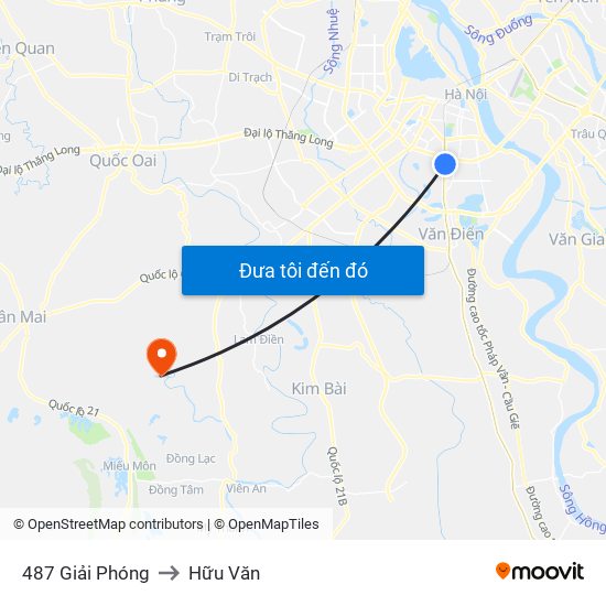 487 Giải Phóng to Hữu Văn map