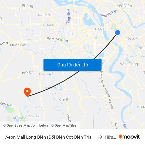 Aeon Mall Long Biên (Đối Diện Cột Điện T4a/2a-B Đường Cổ Linh) to Hữu Văn map