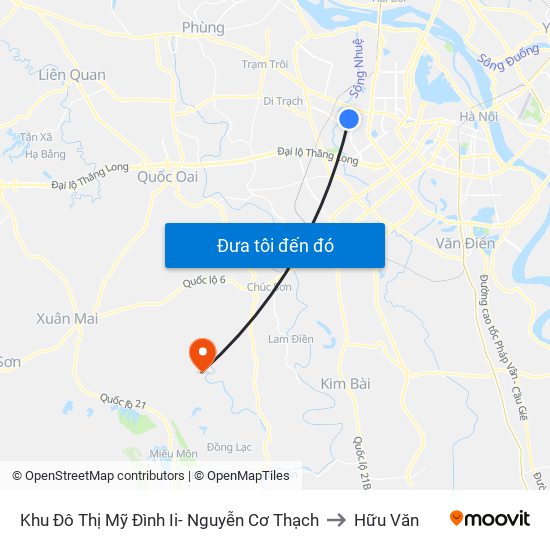 Khu Đô Thị Mỹ Đình Ii- Nguyễn Cơ Thạch to Hữu Văn map