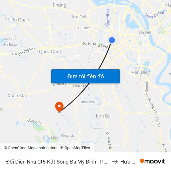 Đối Diện Nhà Ct5 Kđt Sông Đà Mỹ Đình - Phạm Hùng to Hữu Văn map