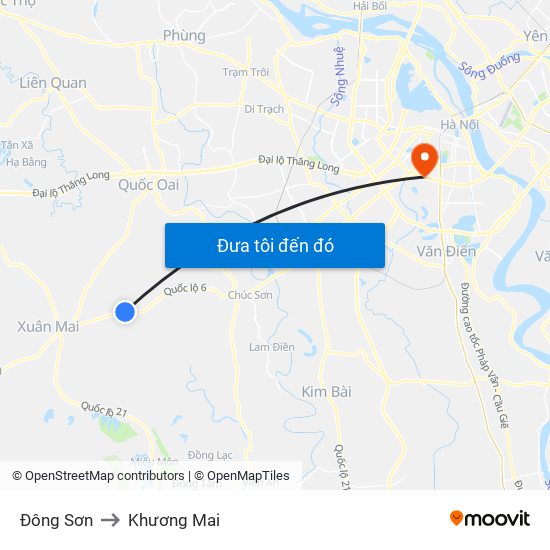 Đông Sơn to Khương Mai map
