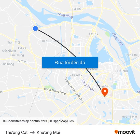 Thượng Cát to Khương Mai map