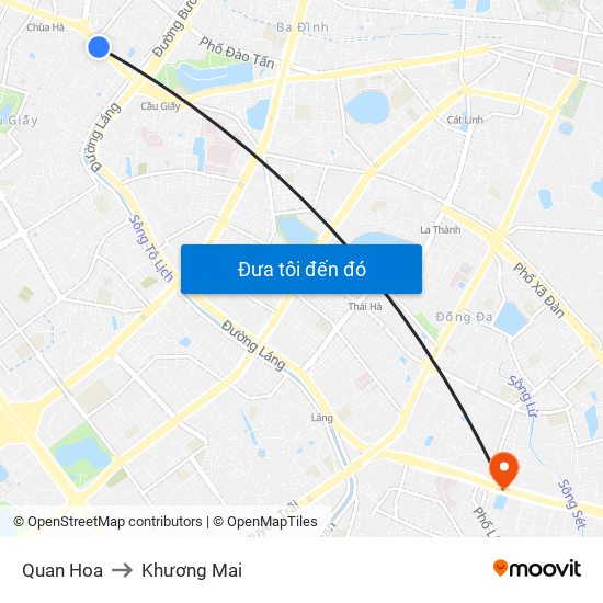 Quan Hoa to Khương Mai map
