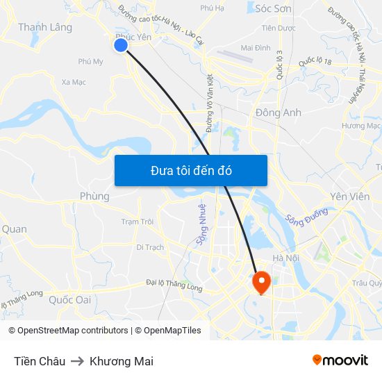 Tiền Châu to Khương Mai map