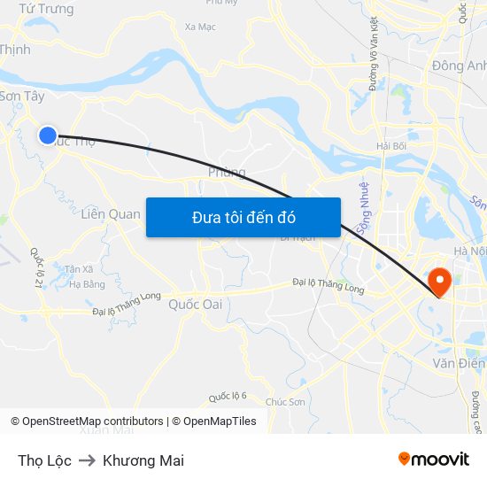 Thọ Lộc to Khương Mai map