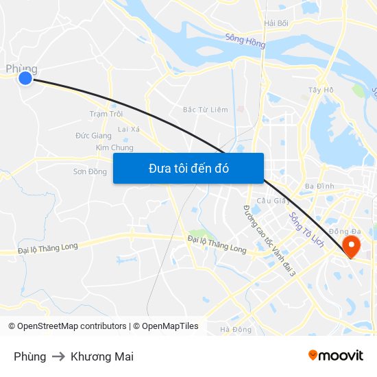 Phùng to Khương Mai map