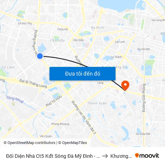 Đối Diện Nhà Ct5 Kđt Sông Đà Mỹ Đình - Phạm Hùng to Khương Mai map