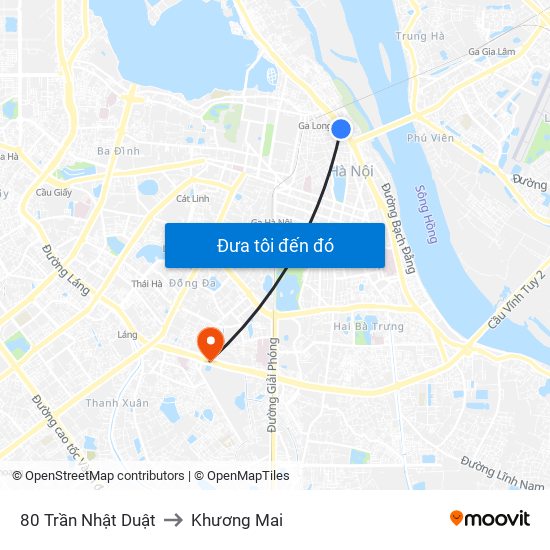 80 Trần Nhật Duật to Khương Mai map