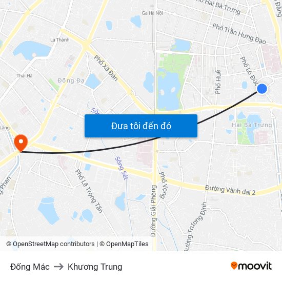 Đống Mác to Khương Trung map