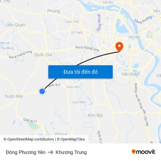 Đông Phương Yên to Khương Trung map