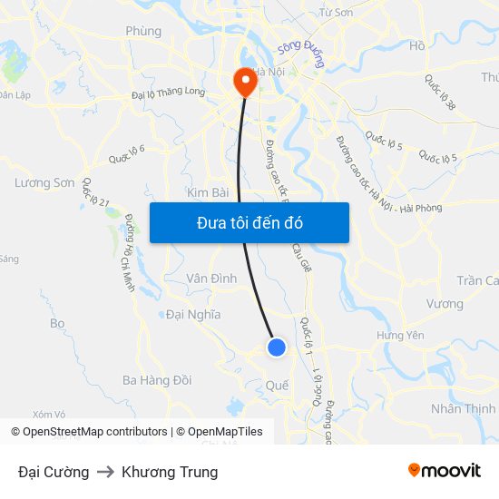 Đại Cường to Khương Trung map