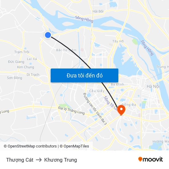 Thượng Cát to Khương Trung map