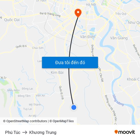 Phú Túc to Khương Trung map