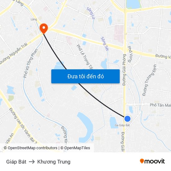 Giáp Bát to Khương Trung map