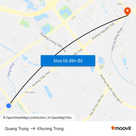 Quang Trung to Khương Trung map