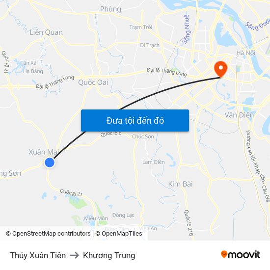 Thủy Xuân Tiên to Khương Trung map