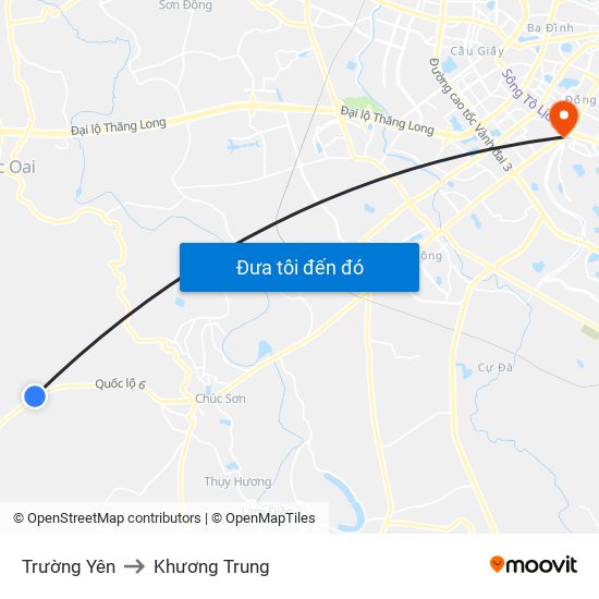 Trường Yên to Khương Trung map