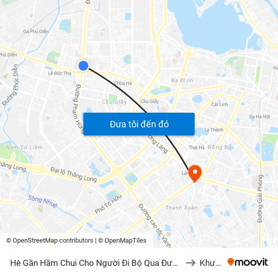 2b Phạm Văn Đồng to Khương Trung map