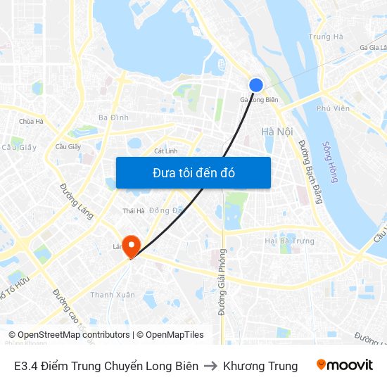 E3.4 Điểm Trung Chuyển Long Biên to Khương Trung map