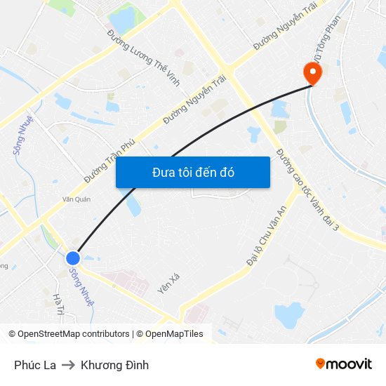 Phúc La to Khương Đình map