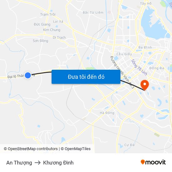 An Thượng to Khương Đình map
