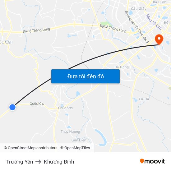 Trường Yên to Khương Đình map